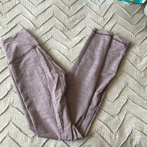 Wunder Under Purple Striped Lululemon leggings